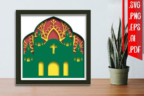 Christmas Layered Papercut 5 svg eps png ai pdf 3D Paper zafrans studio 