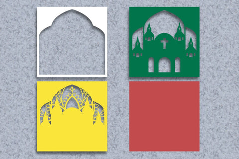 Christmas Layered Papercut 5 svg eps png ai pdf 3D Paper zafrans studio 