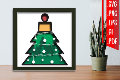 Christmas Layered Papercut 6 svg eps png ai pdf 3D Paper zafrans studio 