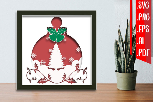 Christmas Layered Papercut 7 svg eps png ai pdf 3D Paper zafrans studio 