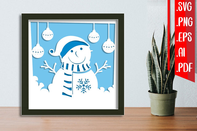 Christmas Layered Papercut 9 svg eps png ai pdf 3D Paper zafrans studio 