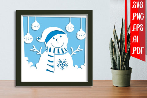 Christmas Layered Papercut 9 svg eps png ai pdf 3D Paper zafrans studio 