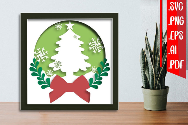 Christmas Layered Papercut svg eps png ai pdf 3D Paper zafrans studio 