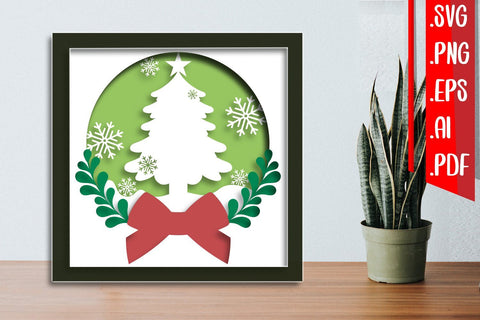Christmas Layered Papercut svg eps png ai pdf 3D Paper zafrans studio 