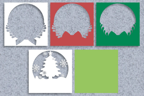 Christmas Layered Papercut svg eps png ai pdf 3D Paper zafrans studio 