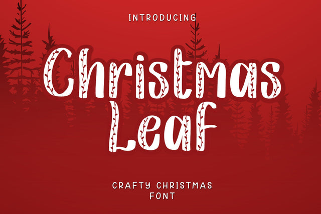 Christmas Leaf Font Afandi Studio 