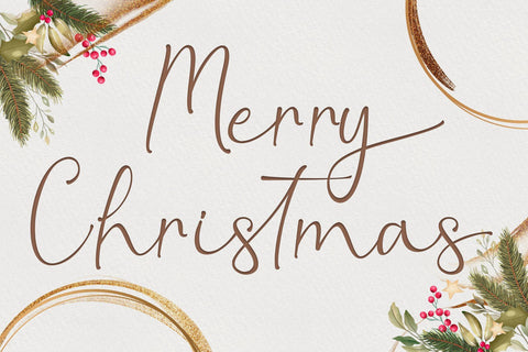 Christmas Leaf Font Sakha Design Studio 