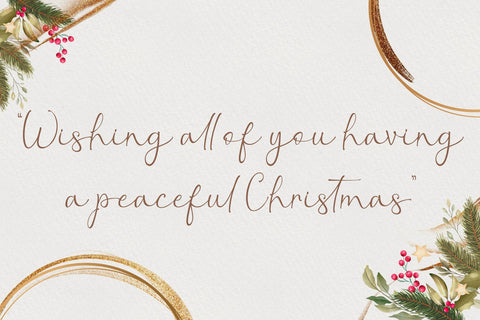 Christmas Leaf Font Sakha Design Studio 