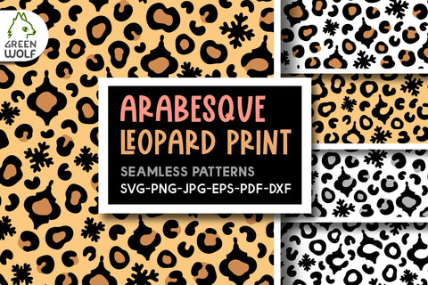 Christmas leopard print svg Arabesque svg Christmas seamless pattern svg Leopard digital paper Christmas decal svg SVG GreenWolf 