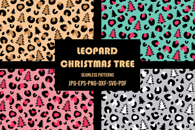 Christmas leopard print Svg | Christmas tree Leopard Pattern SVG Irina Ostapenko 