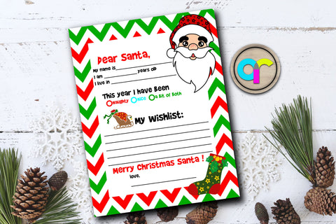 Christmas Letter To Santa Claus Mock Up Photo Artinrhythm shop 