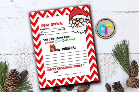 Christmas Letter To Santa Claus Mock Up Photo Artinrhythm shop 