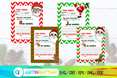 Christmas Letter To Santa Claus Mock Up Photo Artinrhythm shop 