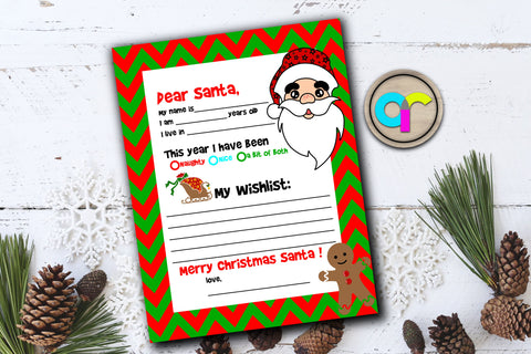 Christmas Letter To Santa Claus Mock Up Photo Artinrhythm shop 
