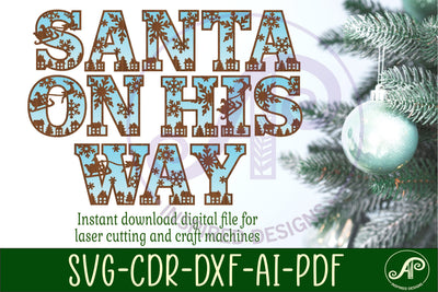 Christmas letters alphabet set. 58layered letter SVG APInspireddesigns 