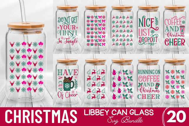 Christmas Libbey Can Glass SVG Bundle SVG Regulrcrative 
