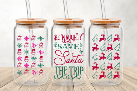 Christmas Libbey Can Glass SVG Bundle SVG Regulrcrative 