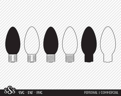 Christmas Light Bulb Bundle | Christmas SVG SVG Texas Southern Cuts 