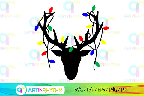 Christmas light deer svg SVG Artinrhythm shop 