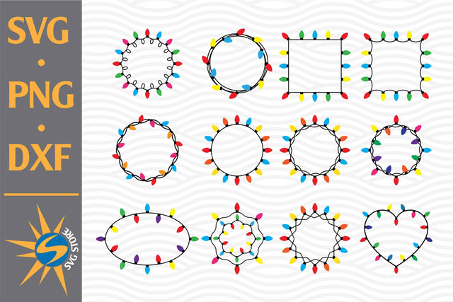 Christmas Light SVG, PNG, DXF Digital Files Include SVG SVGStoreShop 