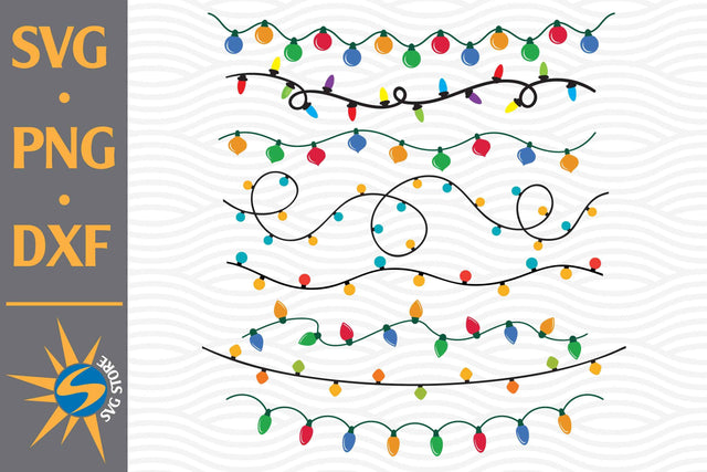 Christmas Light SVG, PNG, DXF Digital Files Include SVG SVGStoreShop 