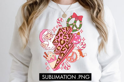 Christmas Lightning Santa Designs PNG Sublimation Sublimation Freeling Design House 