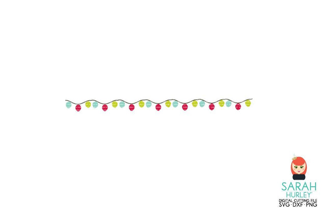Christmas Lights Banner SVG Sarah Hurley 