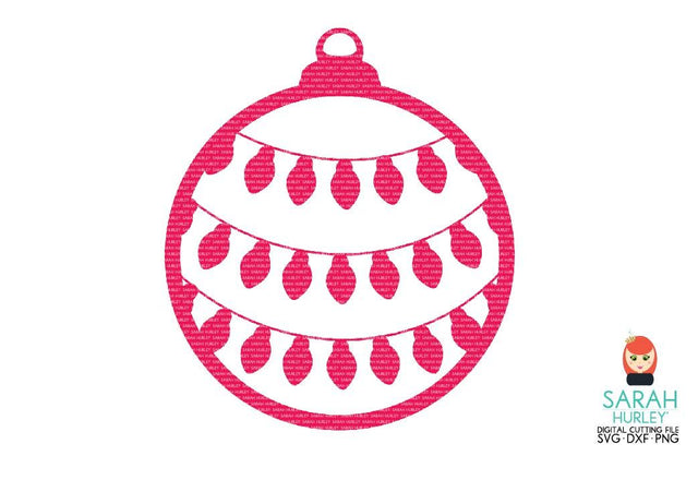 Christmas Lights Bauble SVG Sarah Hurley 