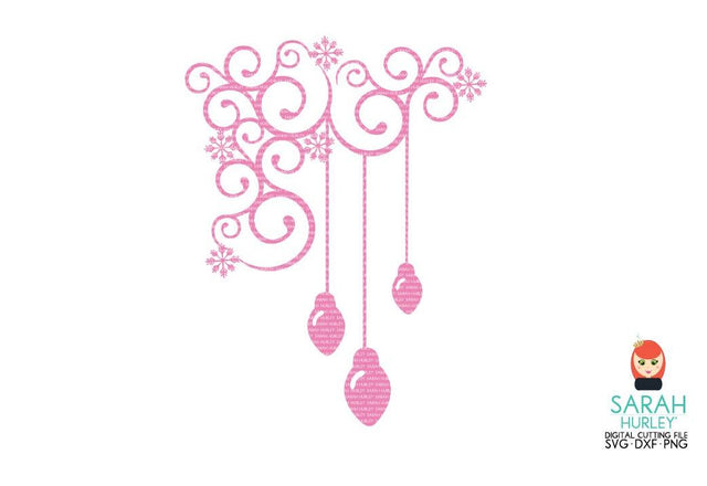Christmas Lights Drop Corner SVG Sarah Hurley 