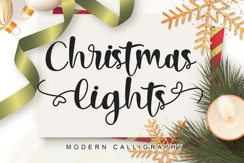 Christmas Lights Font Letterara 