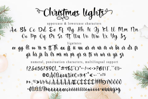 Christmas Lights Font Letterara 