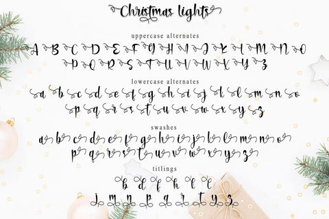 Christmas Lights Font Letterara 
