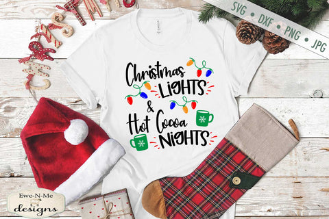 Christmas Lights Hot Cocoa Nights - Christmas SVG SVG Ewe-N-Me Designs 