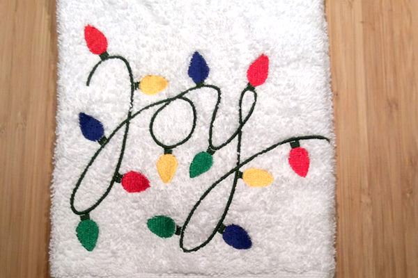 Christmas Lights Joy Embroidery Embroidery/Applique Designed by Geeks 