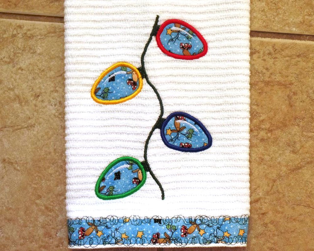 Christmas Lights String Applique Embroidery Embroidery/Applique Designed by Geeks 