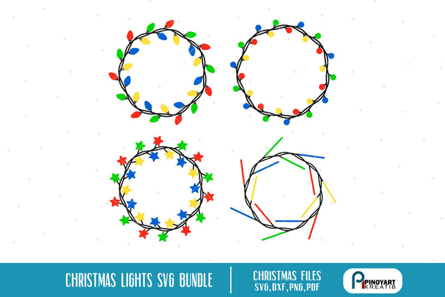Christmas Lights Svg Bundle SVG Pinoyart Kreatib