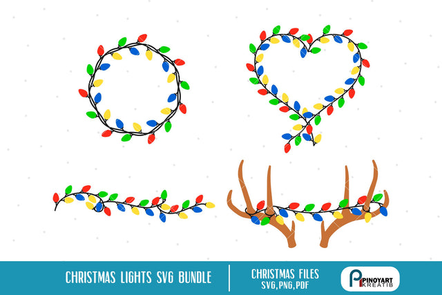 Christmas Lights Svg Bundle SVG Pinoyart Kreatib