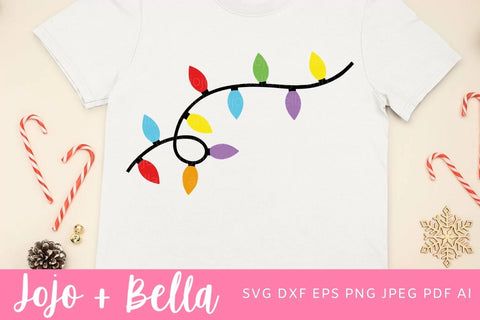 Christmas Lights svg, Christmas Lights dxf, Christmas Lights png, Christmas Svg, Christmas Svgs, Christmas Ornament svg, Christmas Sign Svg SVG Jojo&Bella 
