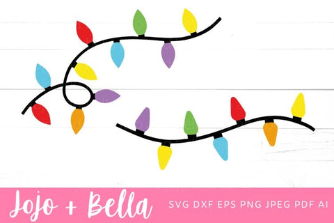 Christmas Lights svg, Christmas Lights dxf, Christmas Lights png, Christmas Svg, Christmas Svgs, Christmas Ornament svg, Christmas Sign Svg SVG Jojo&Bella 