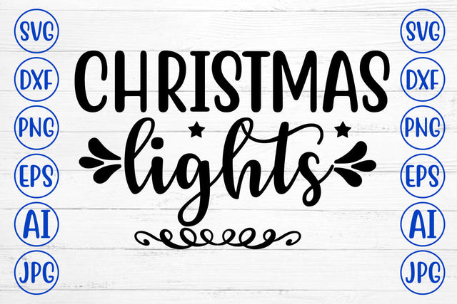 CHRISTMAS LIGHTS SVG Cut File SVG Syaman 