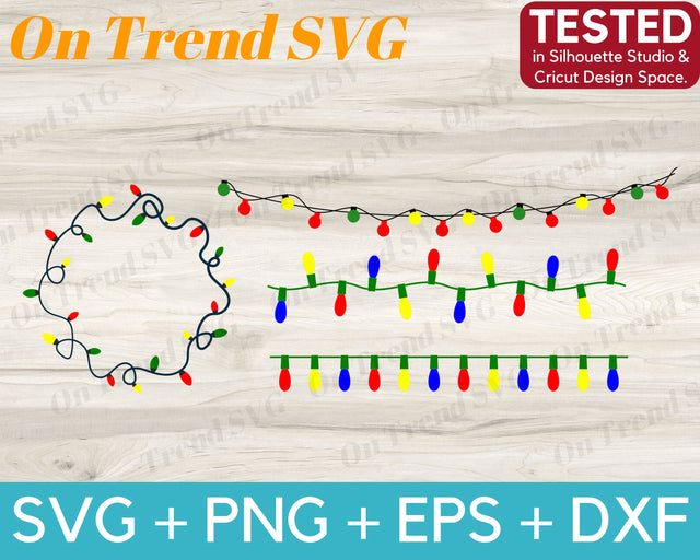 Christmas Lights SVG PNG DXF EPS cut files SVG OnTrendSVG 