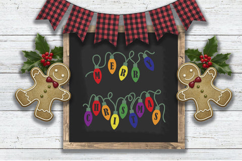 Christmas Lights SVG SVG Style and Stencil 