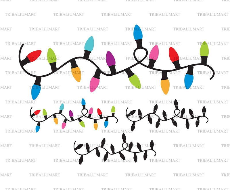 Christmas Lights SVG TribaliumArtSF 