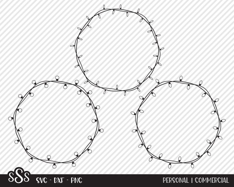 Christmas Lights Wreath Bundle | Christmas SVG SVG Texas Southern Cuts 