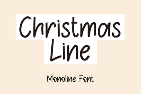 Christmas Line Font Afandi Studio 