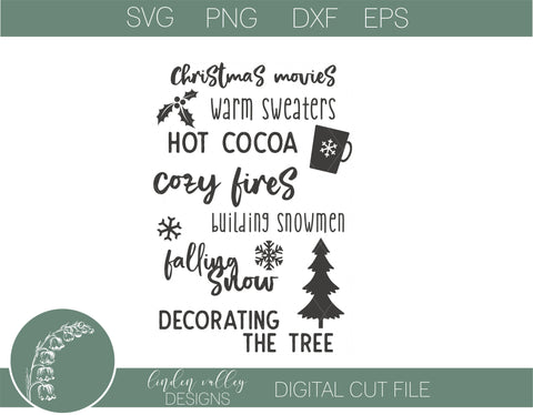 Christmas List SVG|Farmhouse SVG|Holidays SVG Linden Valley Designs 