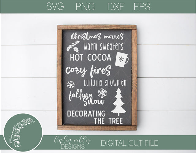 Christmas List SVG|Farmhouse SVG|Holidays SVG Linden Valley Designs 