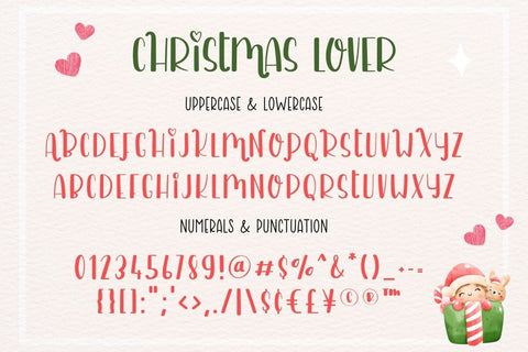 Christmas Lover Font AnningArts Design 