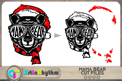 Christmas mama bear SVG SVG Artinrhythm shop 