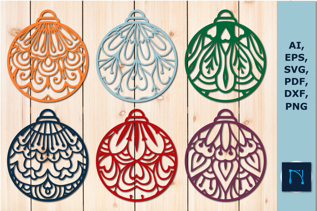 Christmas mandala Bauble Ornament SVG bundle SVG MD JOYNAL ABDIN 
